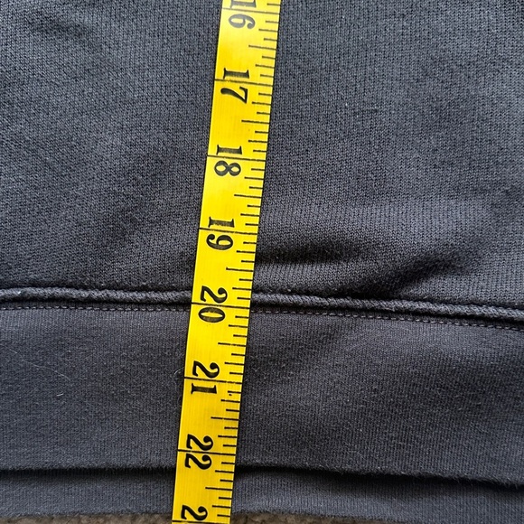 AE Fleece Cropped Sweatshirt Henley Neck Charcoal Black Women’s XL Cozy Casual - Picture 9 of 12